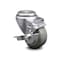 Service Caster 3.5 Inch Gray Polyurethane Wheel Swivel Bolt Hole Caster with Brake SCC SCC-BH20S3514-PPUB-TLB - alternate 1